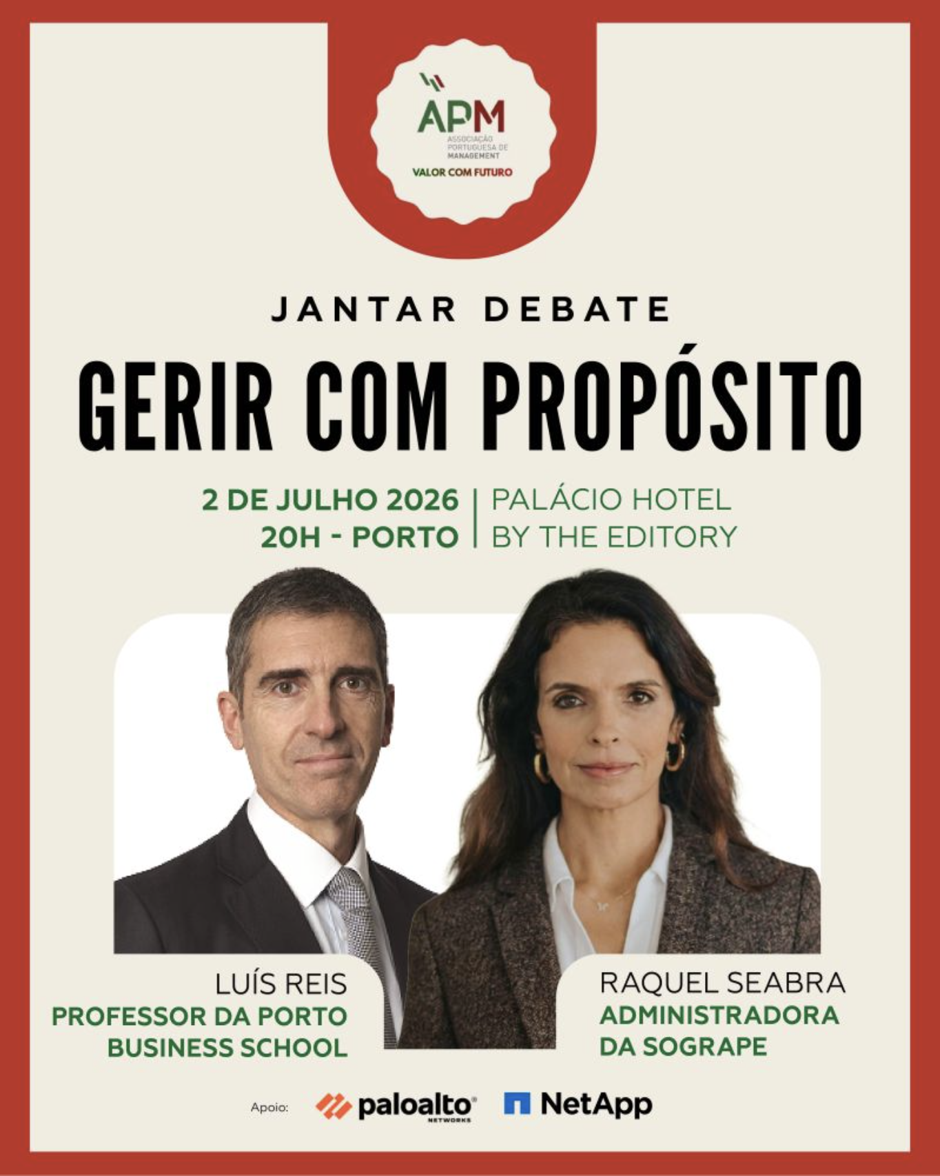 Cartaz do Jantar Debate no Porto